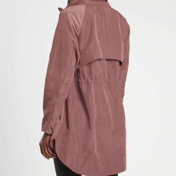 Athleta Jacket Women's Drip Drop Rain Jacket in Hearth Rose, Size S - Picture 2 of 6